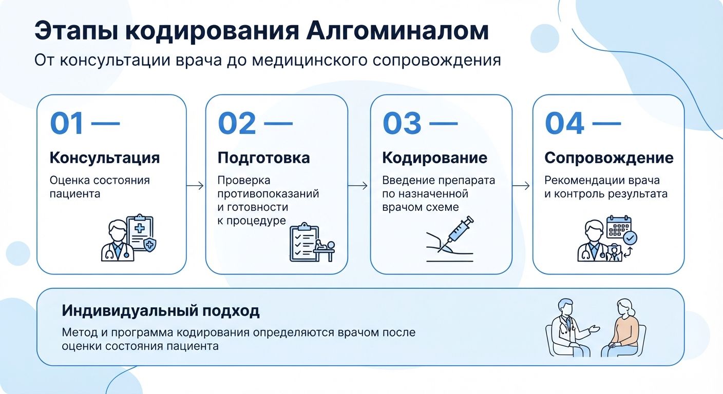 Кодирование препаратом «Алгоминал» в Вуктыле инфографика